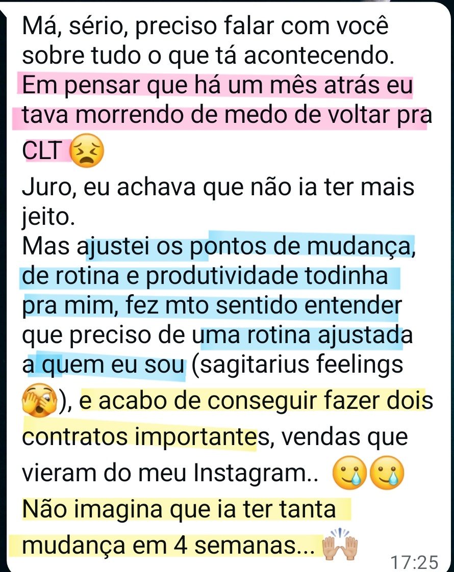 Resultado de aluna da Formação em Astrologia Comportamental 2