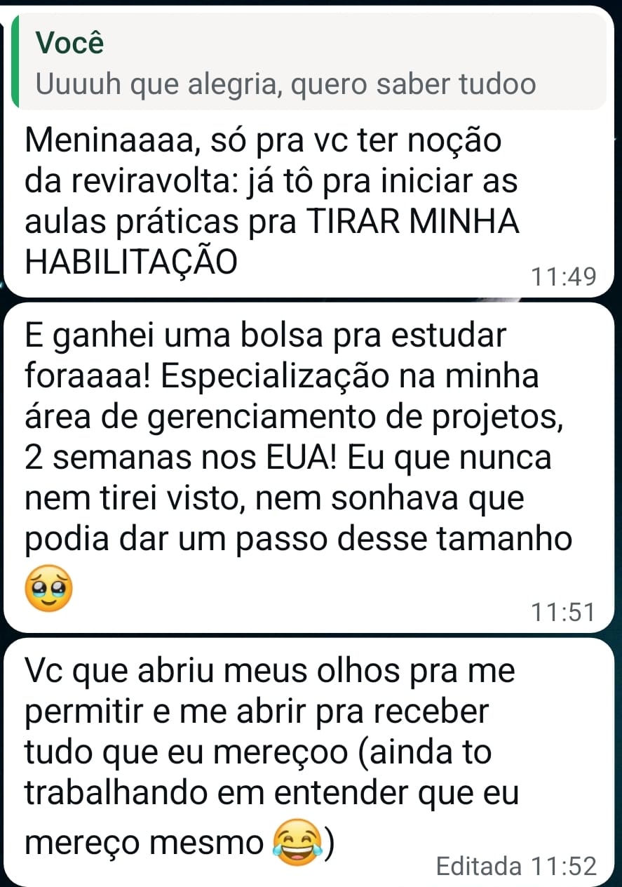 Resultado de aluna da Formação em Astrologia Comportamental 1